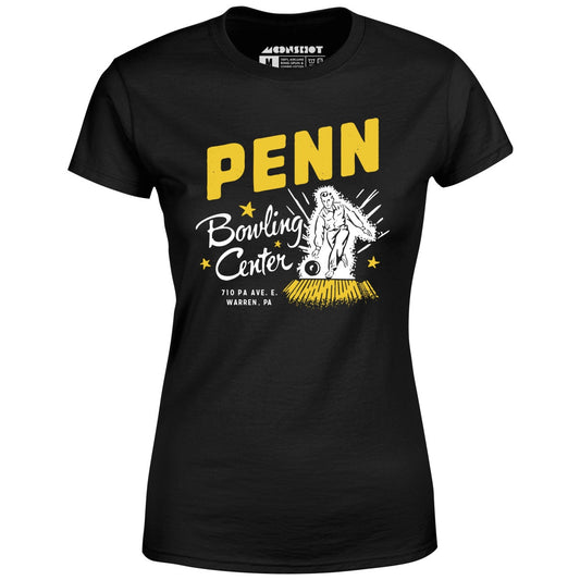Penn Bowling Center - Warren, PA - Vintage Bowling Alley - Women's T-Shirt