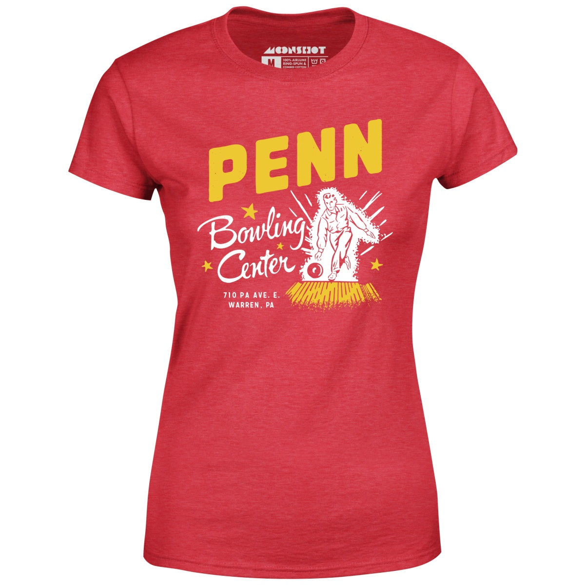 Penn Bowling Center - Warren, PA - Vintage Bowling Alley - Women's T-Shirt