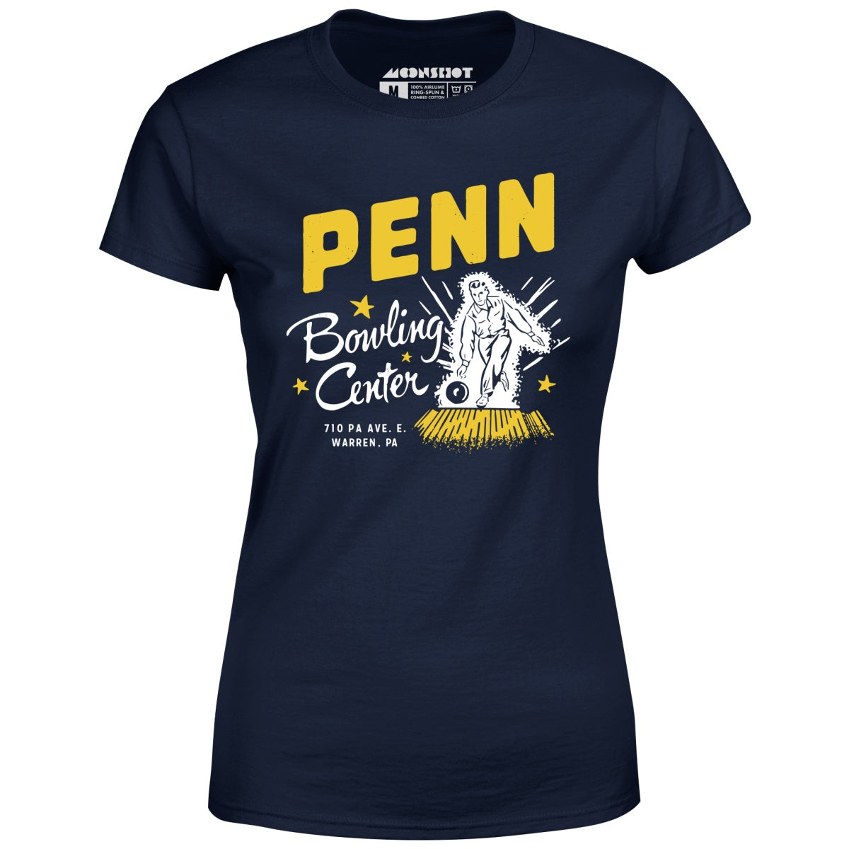 Penn Bowling Center - Warren, PA - Vintage Bowling Alley - Women's T-Shirt