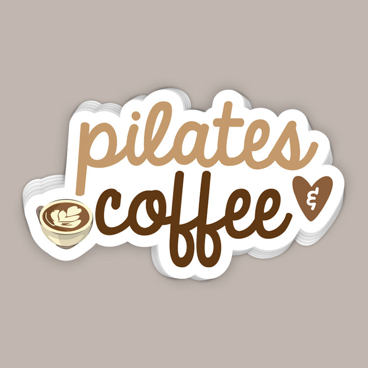 Pilates & Coffee Decal - clothing by TeeHivey.com (Image 1)