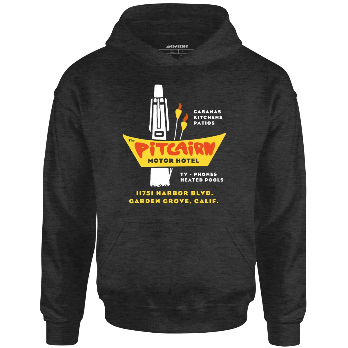 Pitcairn Motor Hotel - Garden Grove, CA - Vintage Hotel - Unisex Hoodie