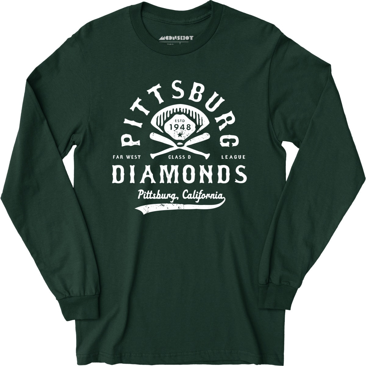 Pittsburg Diamonds - California - Vintage Defunct Baseball Teams - Long Sleeve T-Shirt
