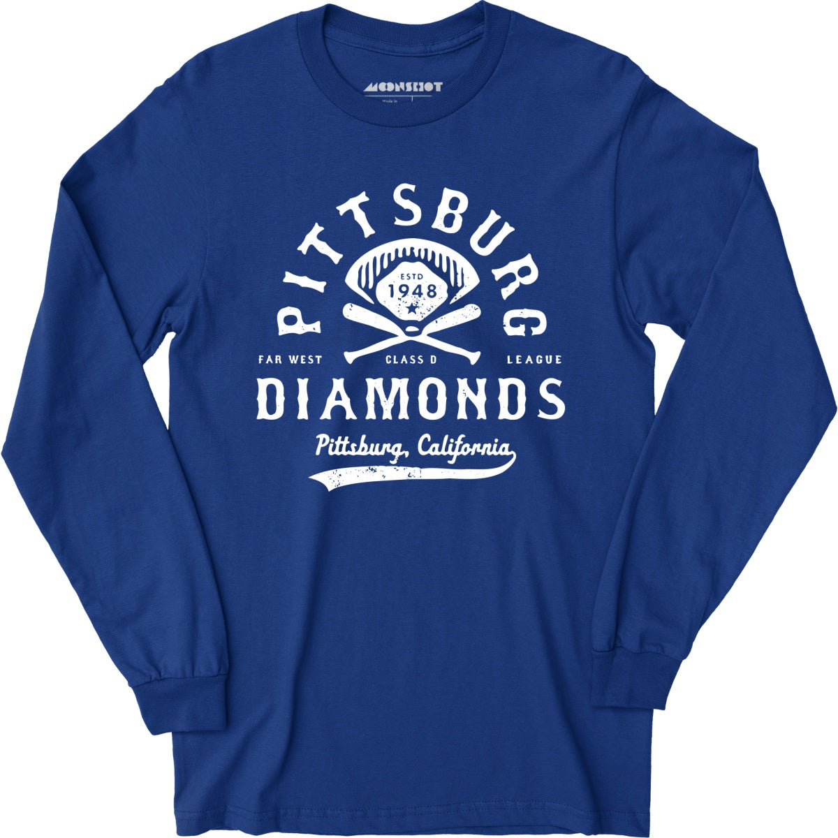 Pittsburg Diamonds - California - Vintage Defunct Baseball Teams - Long Sleeve T-Shirt