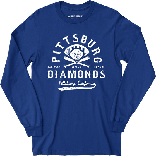 Pittsburg Diamonds - California - Vintage Defunct Baseball Teams - Long Sleeve T-Shirt