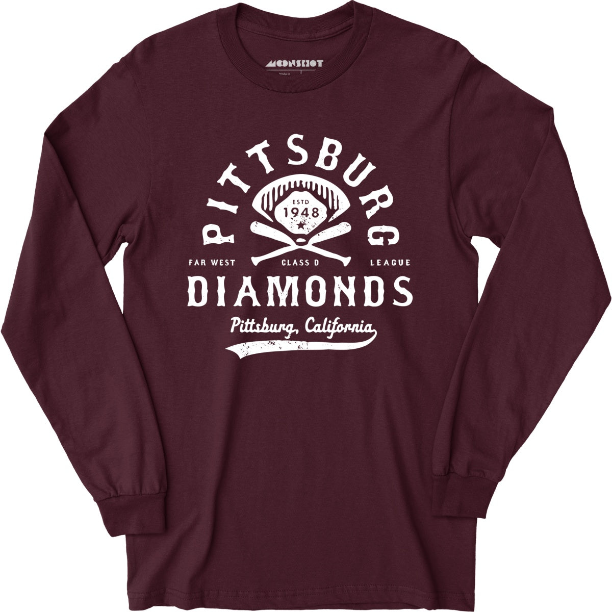Pittsburg Diamonds - California - Vintage Defunct Baseball Teams - Long Sleeve T-Shirt