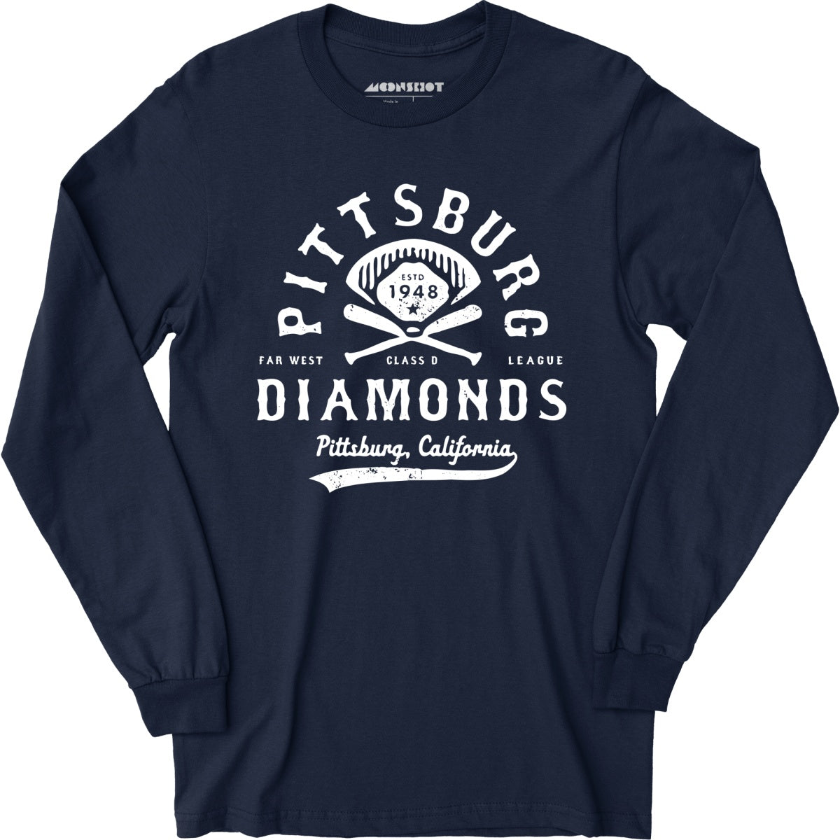 Pittsburg Diamonds - California - Vintage Defunct Baseball Teams - Long Sleeve T-Shirt