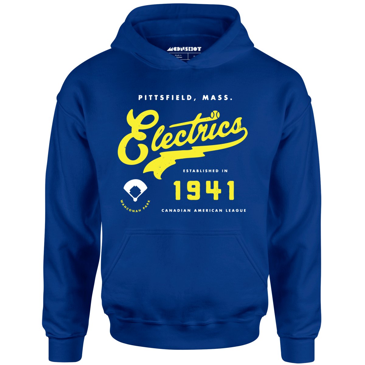 Pittsfield Electrics - Massachusetts - Vintage Defunct Baseball Teams - Unisex Hoodie