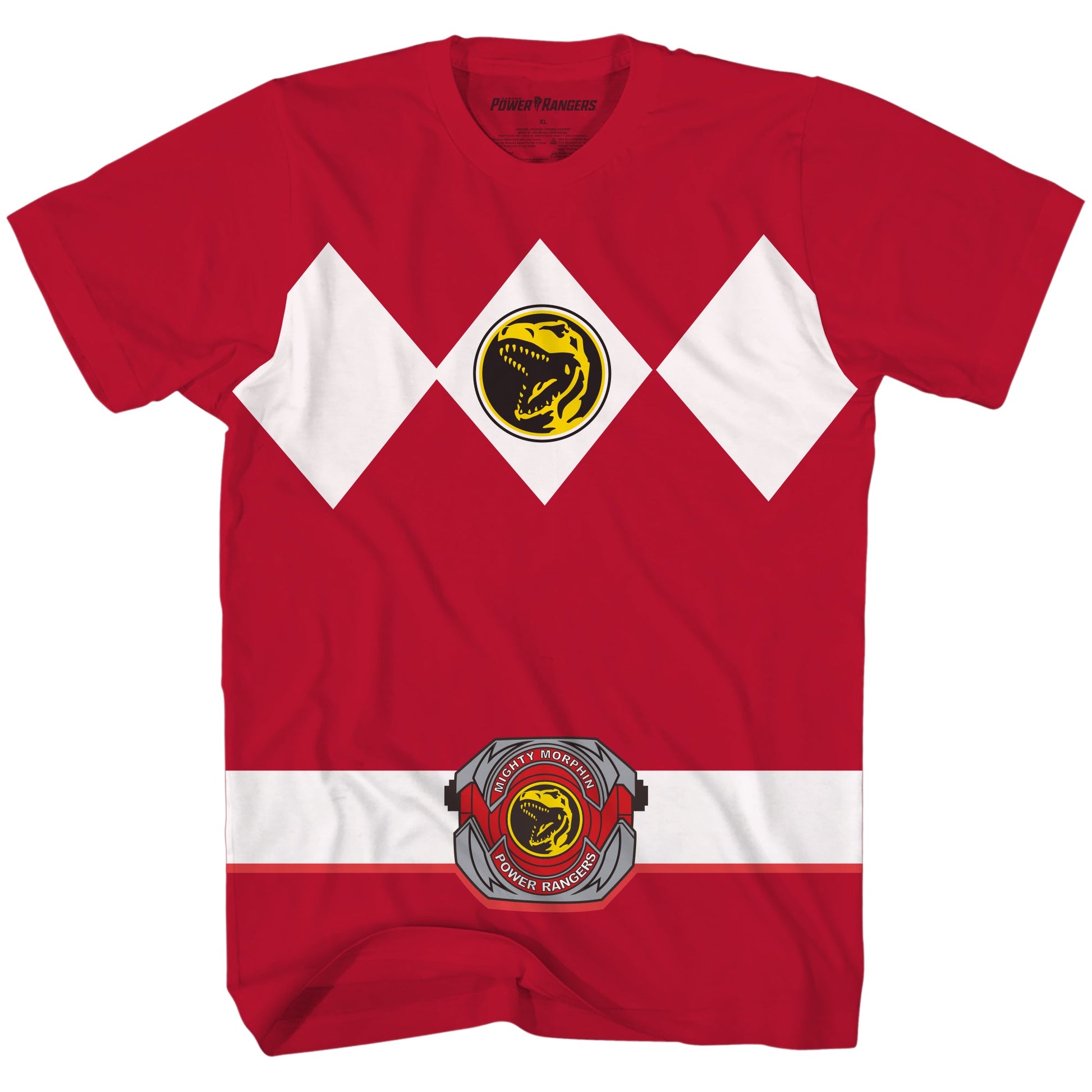 Power Rangers Red Ranger Costume Adult Red T Shirt - clothing by TeeHivey.com
