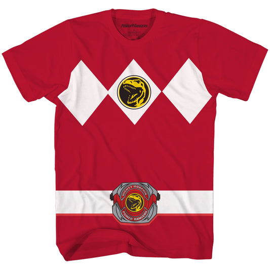 Power Rangers Red Ranger Costume Adult Red T Shirt - clothing by TeeHivey.com