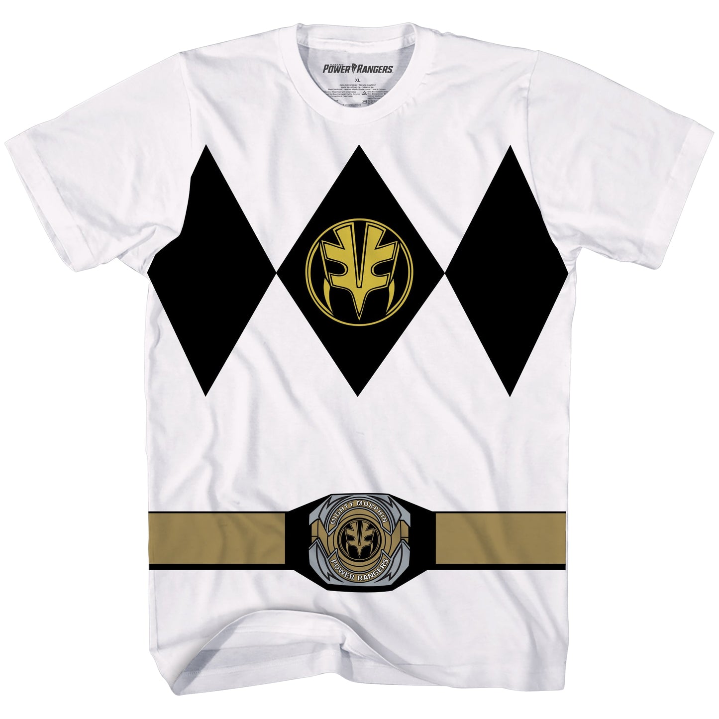 Power Rangers White Ranger Costume Adult T Shirt - clothing by TeeHivey.com