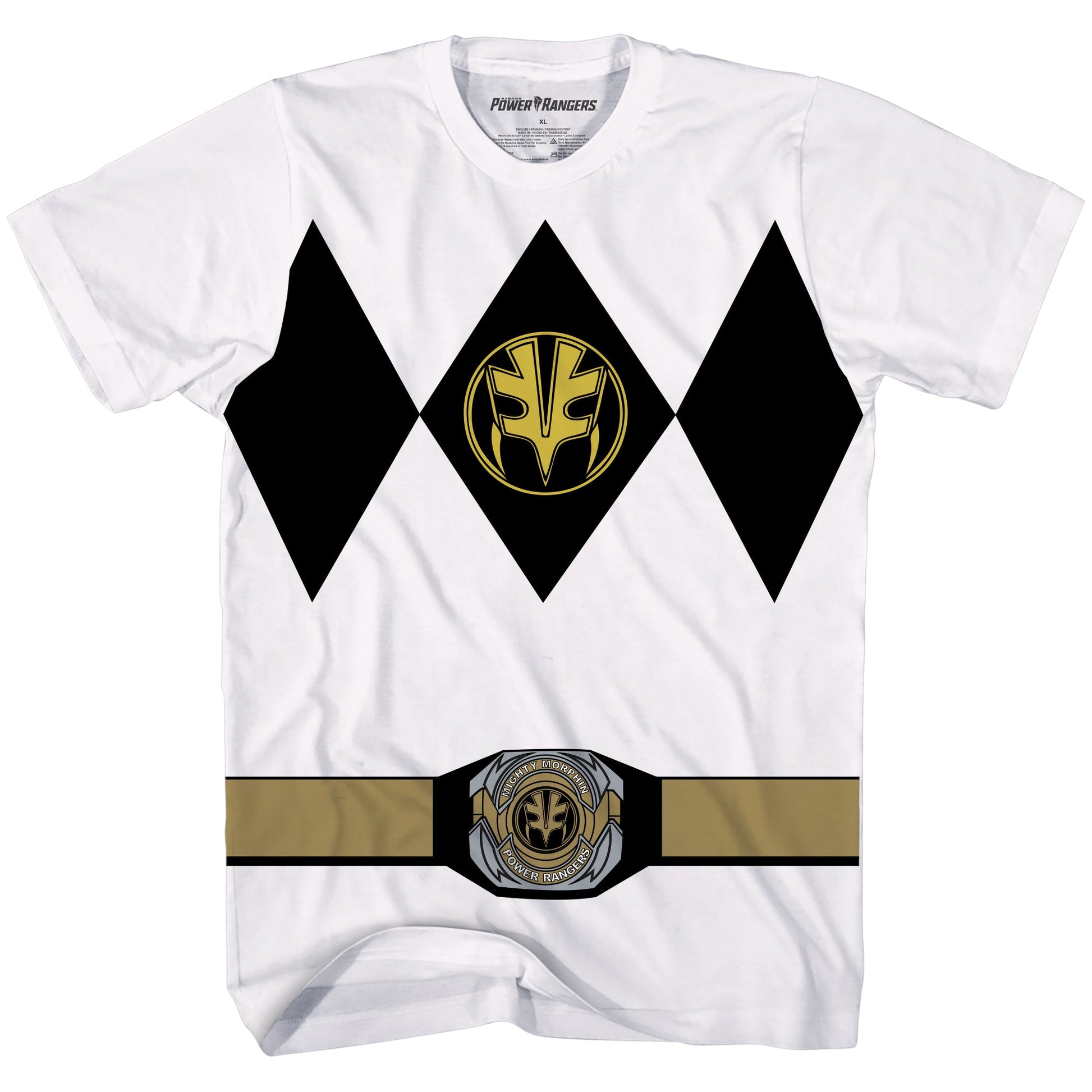 Power Rangers White Ranger Costume Adult T Shirt - clothing by TeeHivey.com