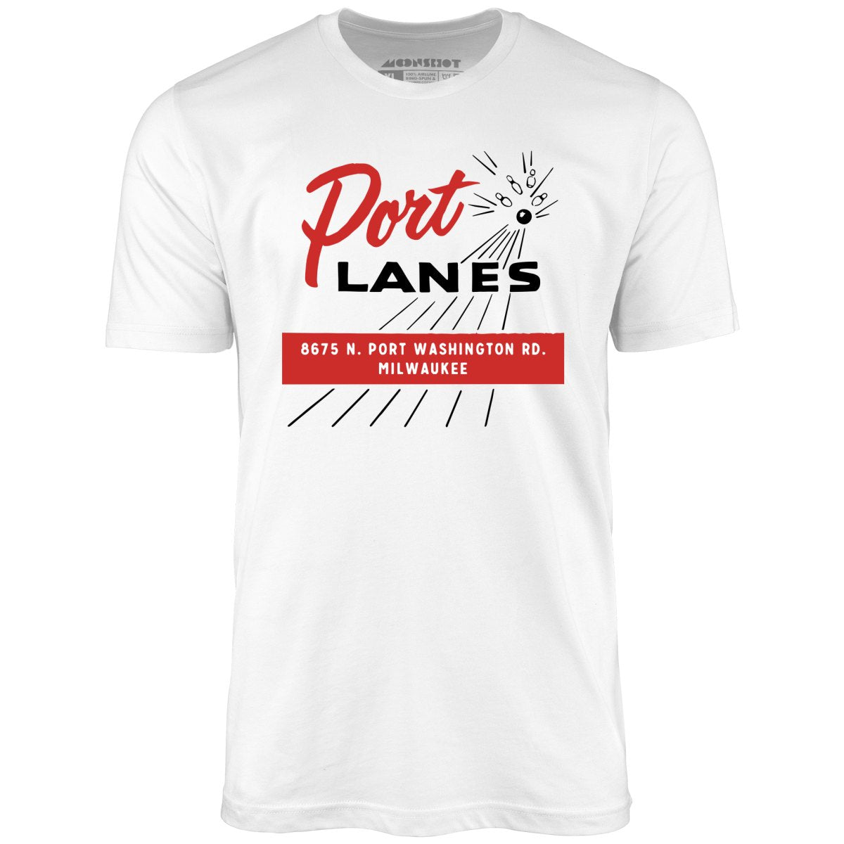 Port Lanes - Milwaukee, WI - Vintage Bowling Alley - Unisex T-Shirt