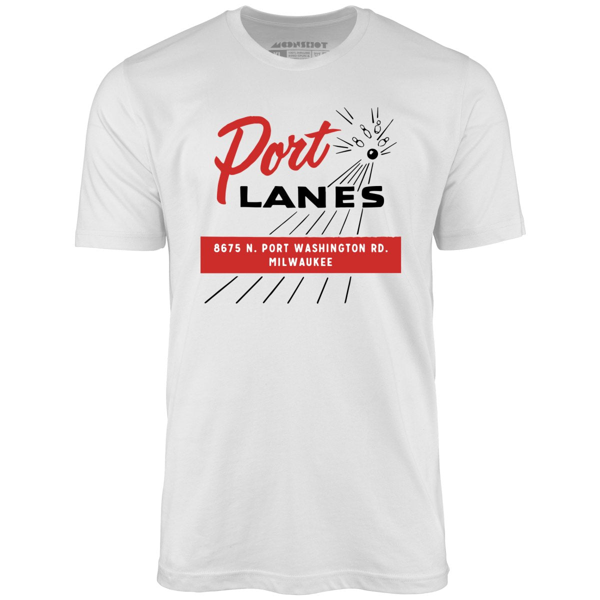 Port Lanes - Milwaukee, WI - Vintage Bowling Alley - Unisex T-Shirt