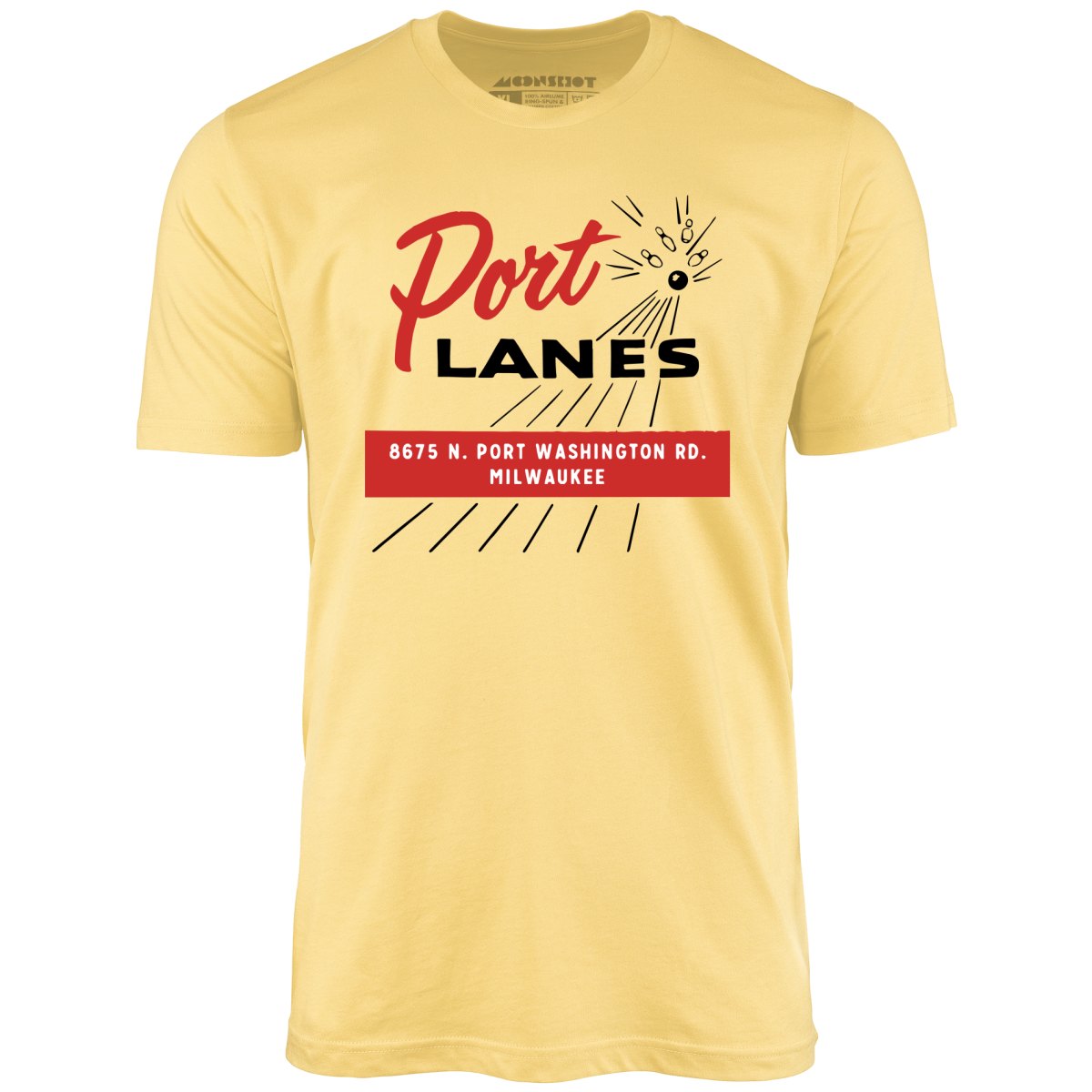 Port Lanes - Milwaukee, WI - Vintage Bowling Alley - Unisex T-Shirt