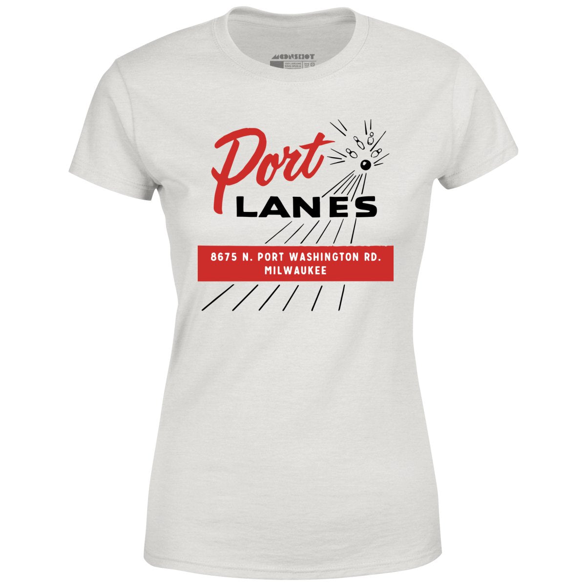 Port Lanes - Milwaukee, WI - Vintage Bowling Alley - Women's T-Shirt