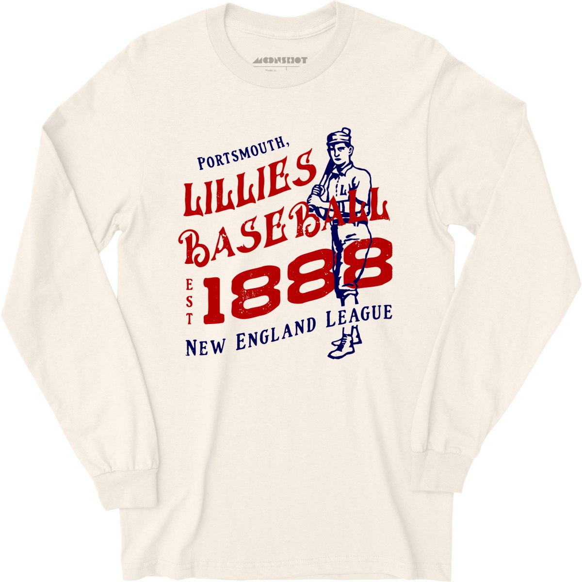 Portsmouth Lillies - New Hampshire - Vintage Defunct Baseball Teams - Long Sleeve T-Shirt