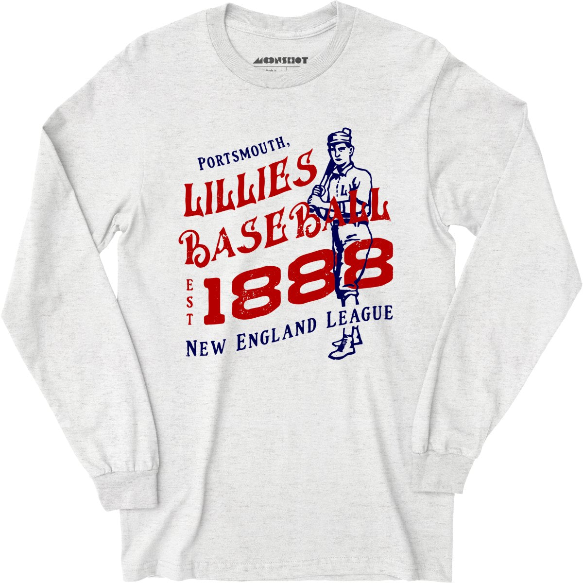 Portsmouth Lillies - New Hampshire - Vintage Defunct Baseball Teams - Long Sleeve T-Shirt