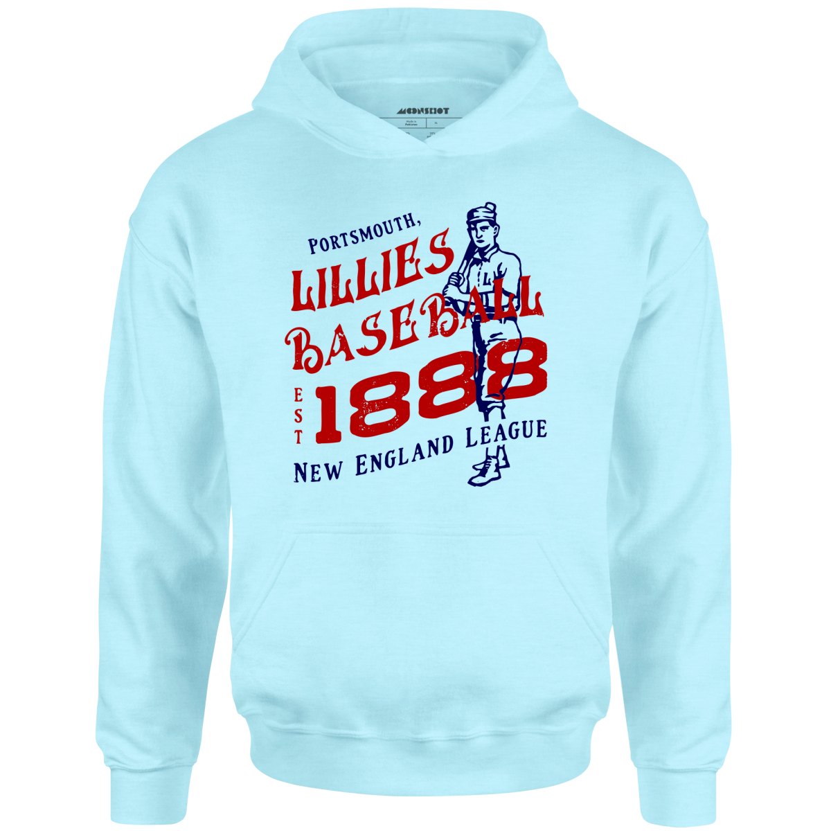 Portsmouth Lillies - New Hampshire - Vintage Defunct Baseball Teams - Unisex Hoodie