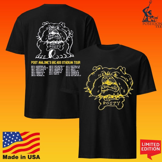 Posty Bulldog Post Malone’s Big Ass Stadium Tour T-shirt
