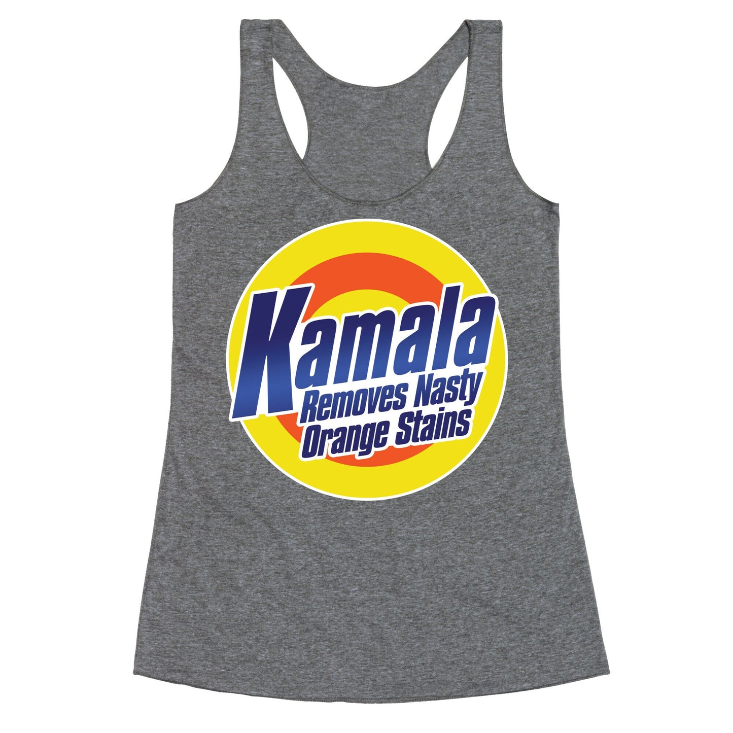 Kamala Removes Nasty Orange Stains Racerback Tank