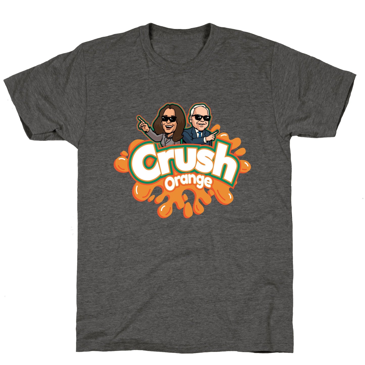 Orange Crush Harris Walz 2024 Unisex Triblend Tee
