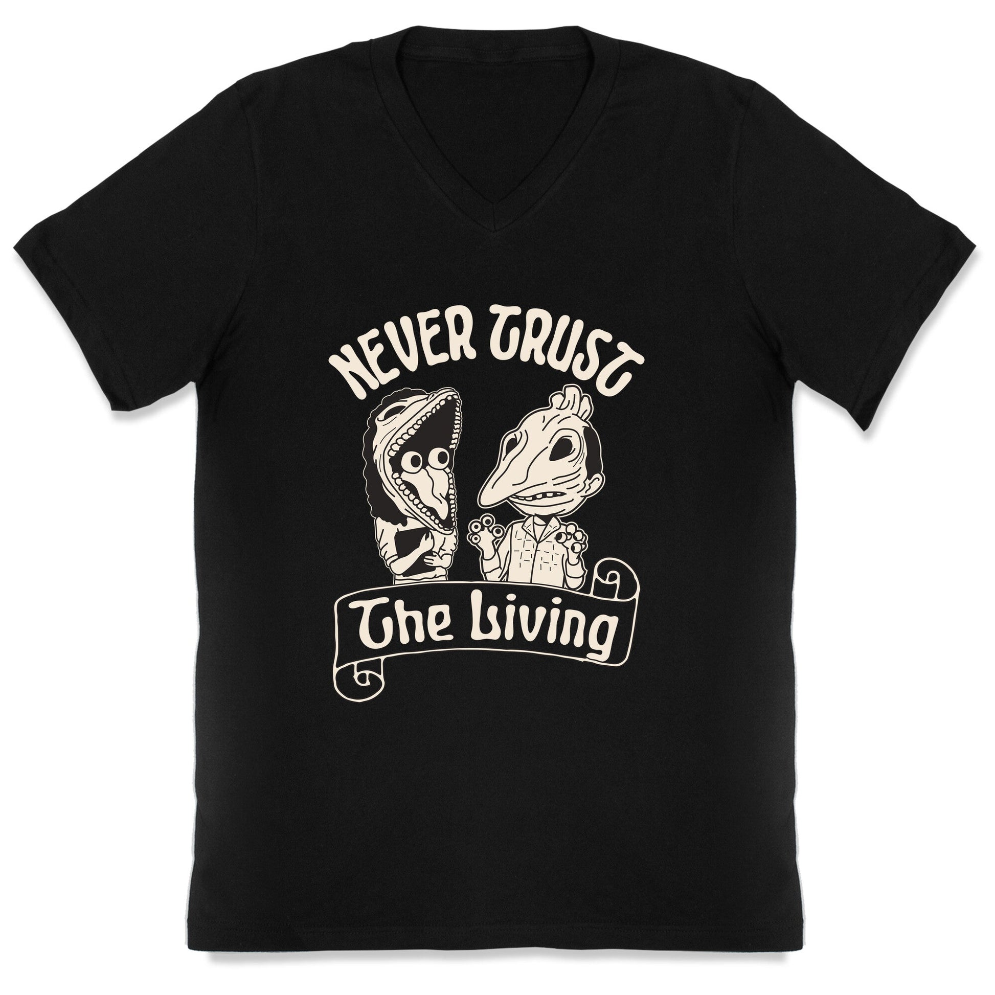 Beetlejuice Never Trust The Living V-Neck