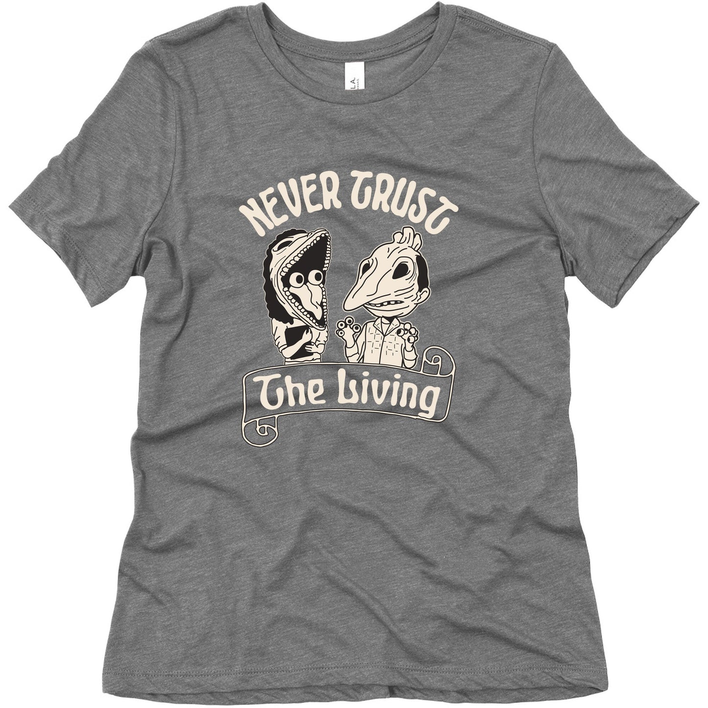 Beetlejuice Never Trust The Living Womens Triblend Tee