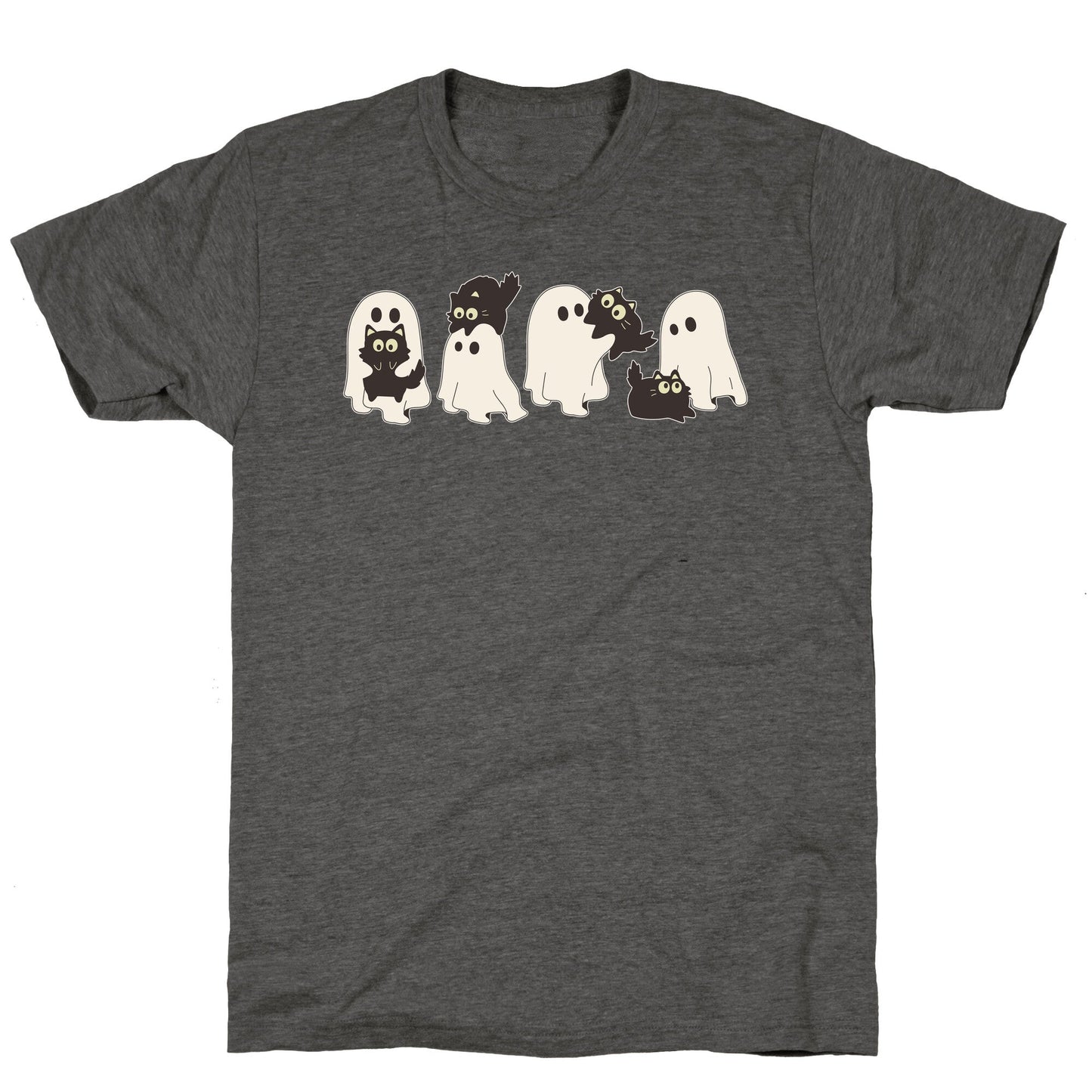 Cute Ghost Cats Unisex Triblend Tee