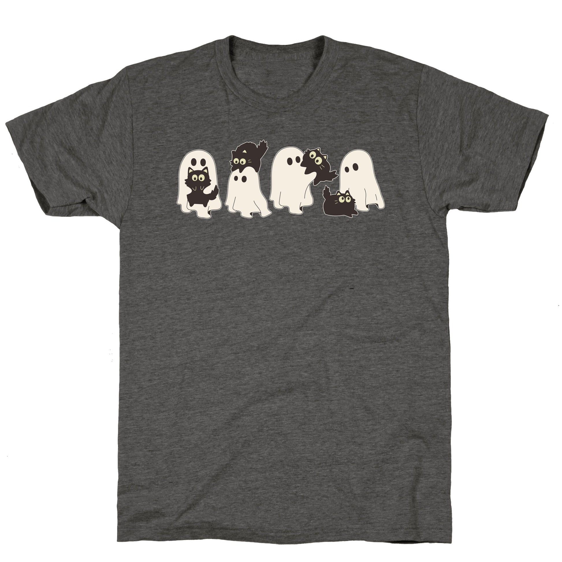 Cute Ghost Cats Unisex Triblend Tee