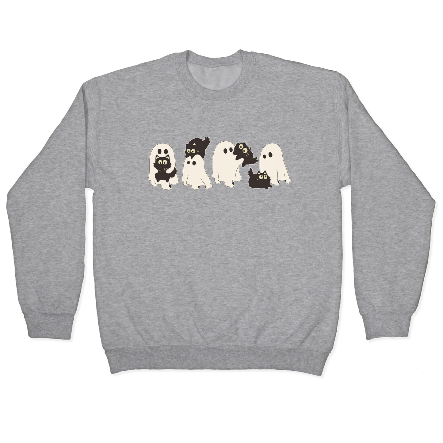 Cute Ghost Cats Crewneck Sweatshirt