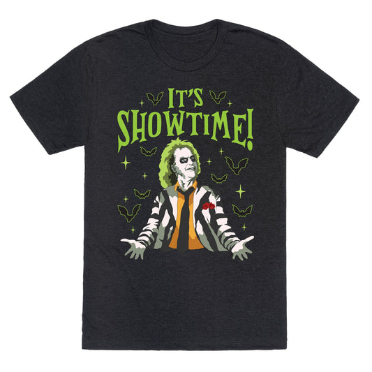 Beetlejuice Its Showtime Unisex Triblend Tee