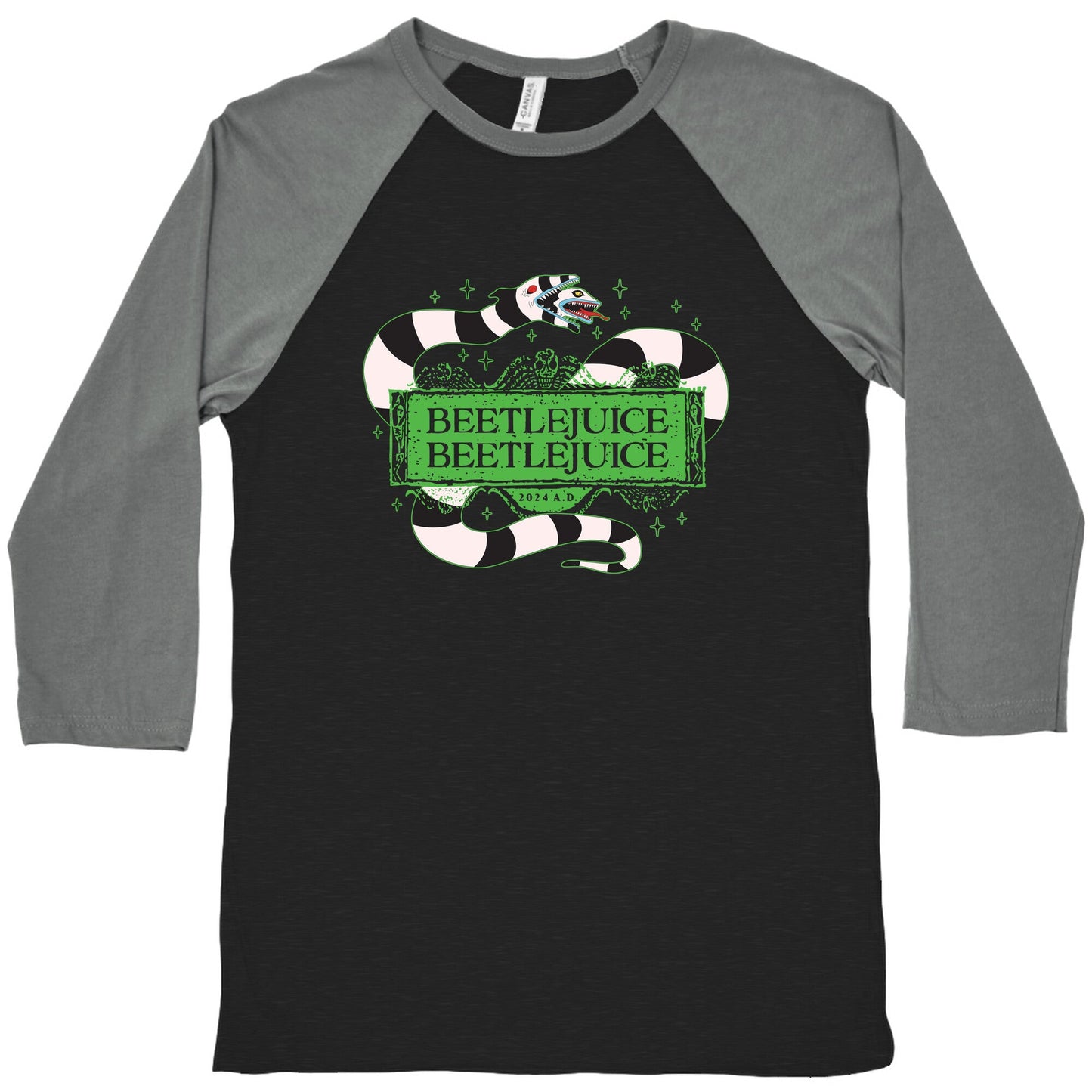 Beetlejuice Beetlejuice 2024 AD Baseball Tee