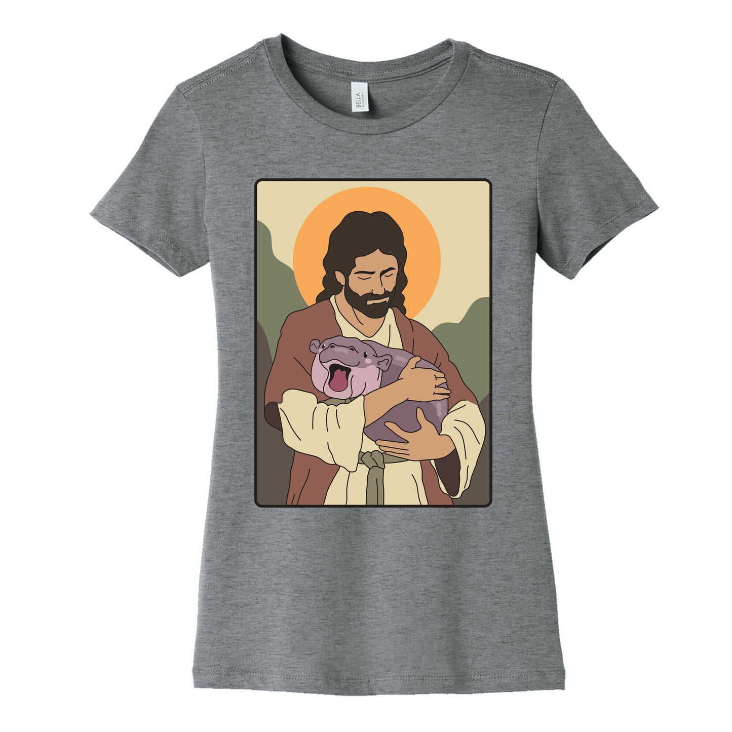 Moo Deng Jesus Womens Cotton Tee
