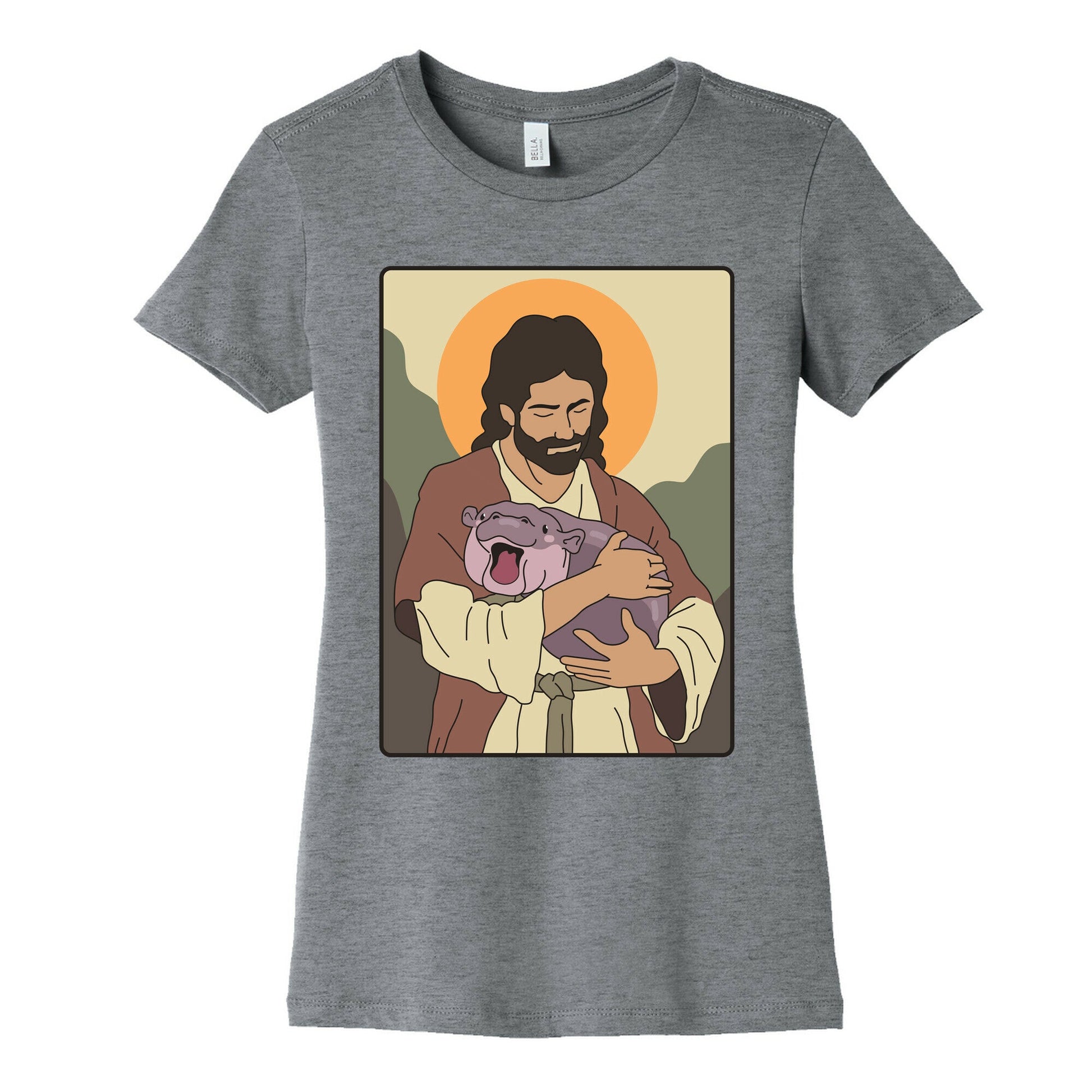 Moo Deng Jesus Womens Cotton Tee