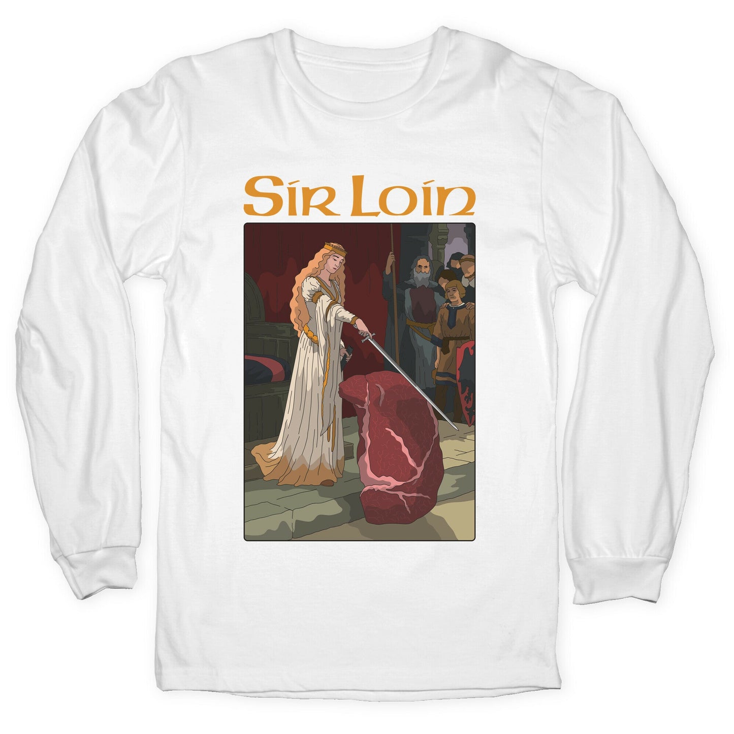 Sir Loin Steak Meme Cartoon Longsleeve Tee