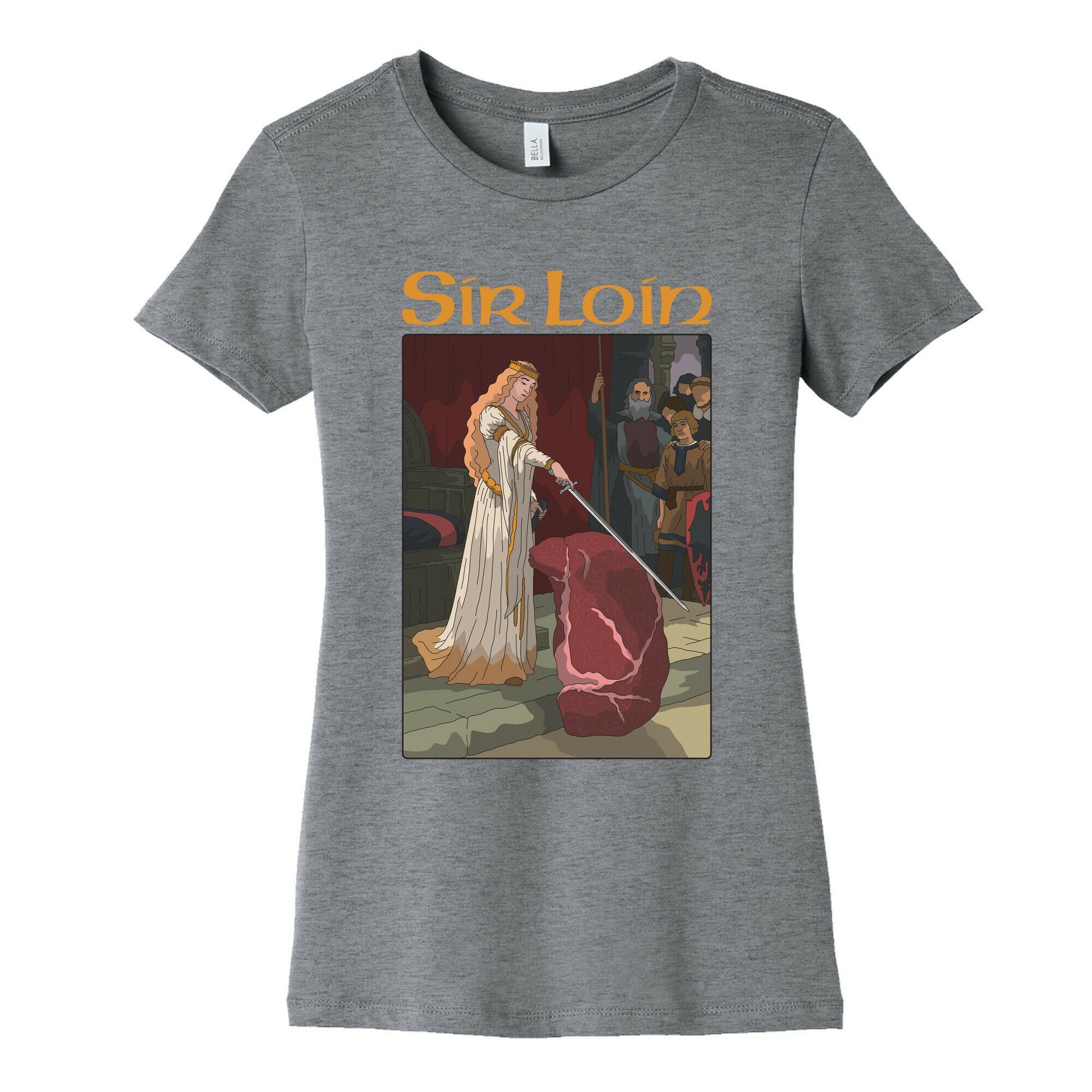 Sir Loin Steak Meme Cartoon Womens Cotton Tee