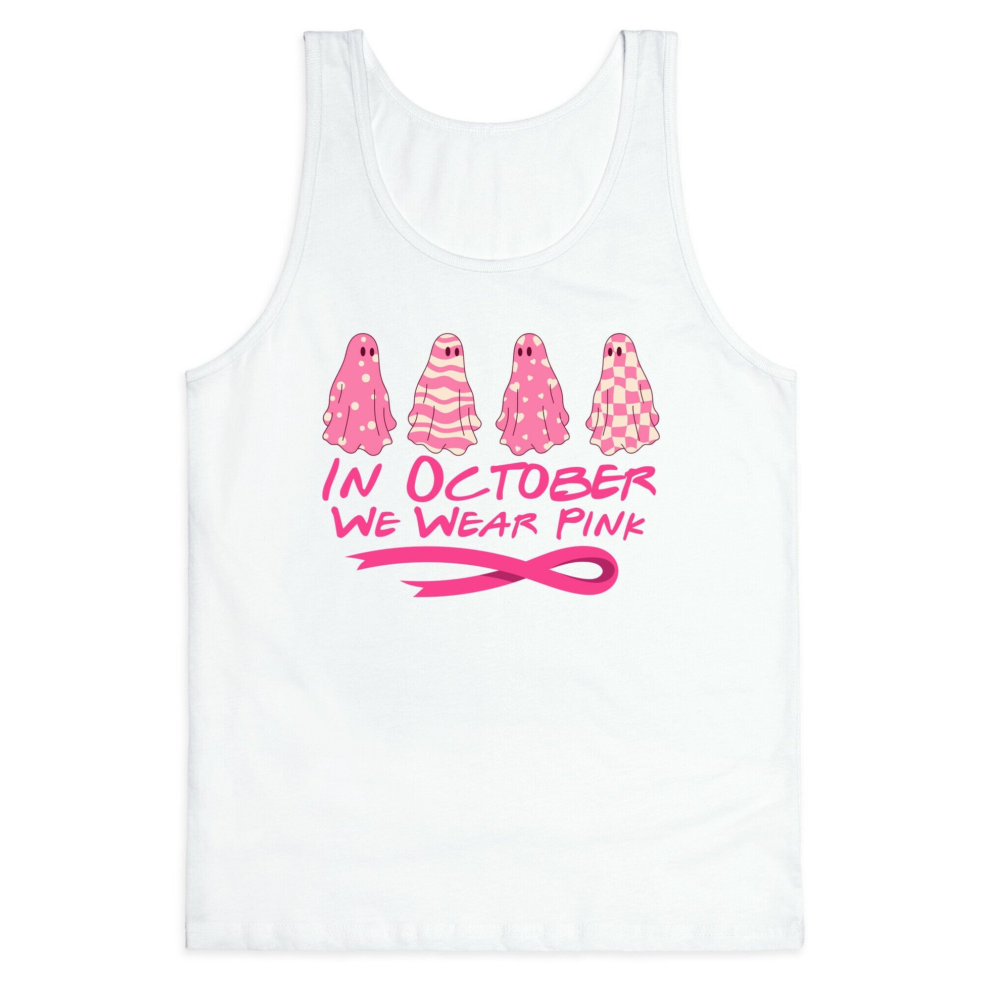 Ghost October Breast Cancer Awareness Tank Top