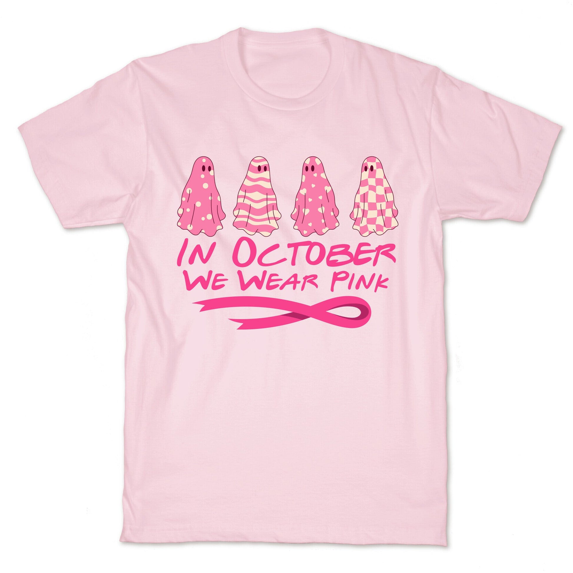 Ghost October Breast Cancer Awareness T-Shirt