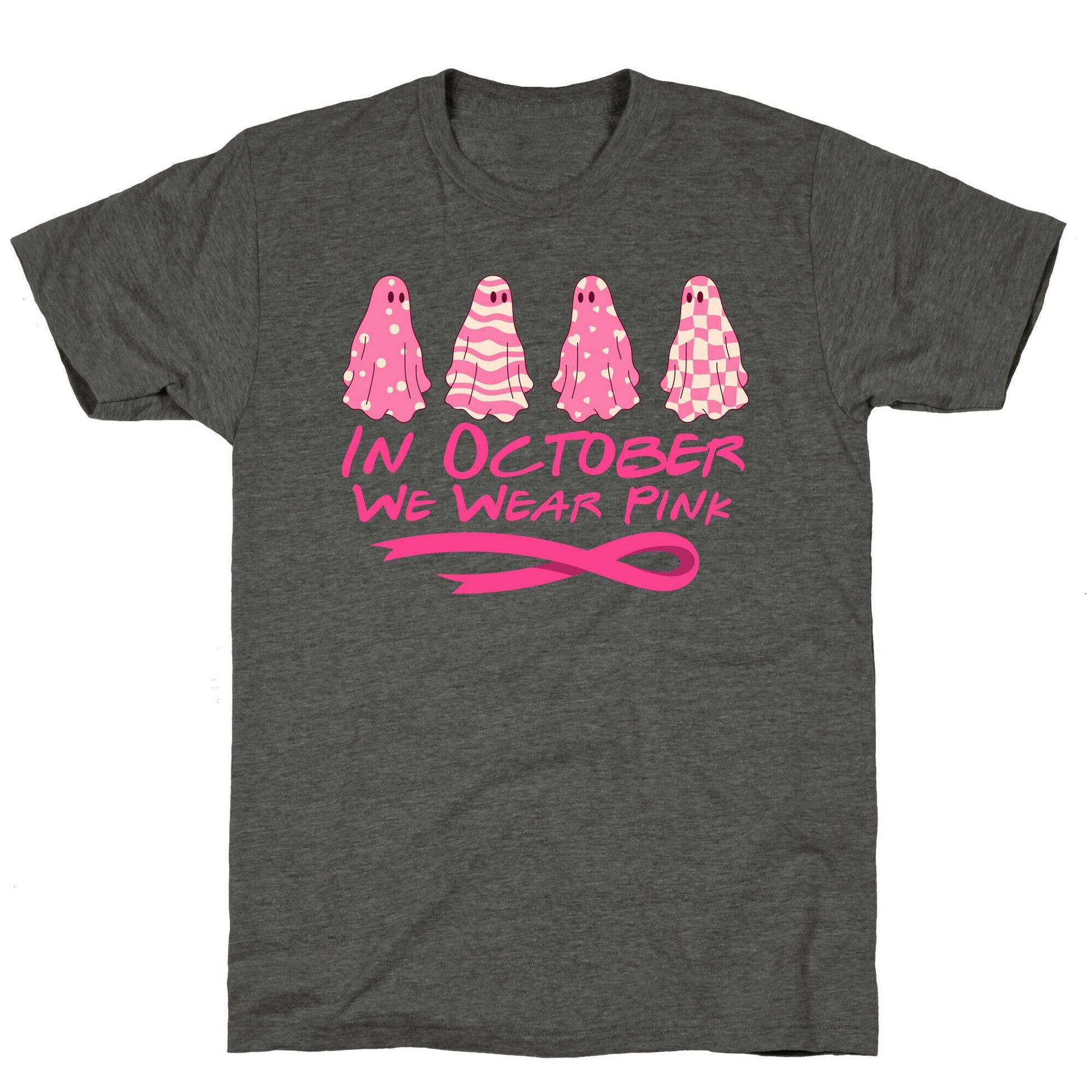 Ghost October Breast Cancer Awareness Unisex Triblend Tee