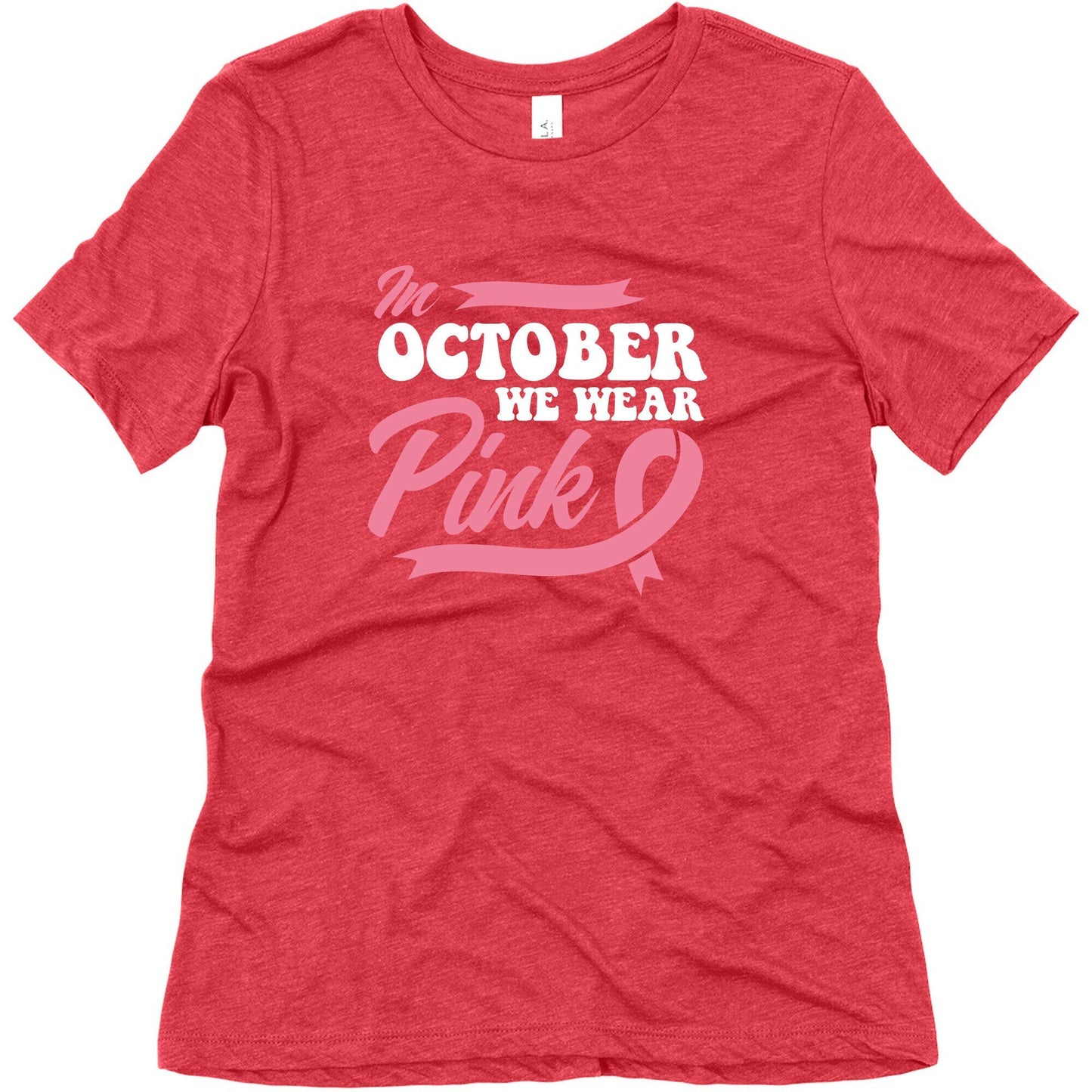 October Pink Breast Cancer Awareness Womens Triblend Tee