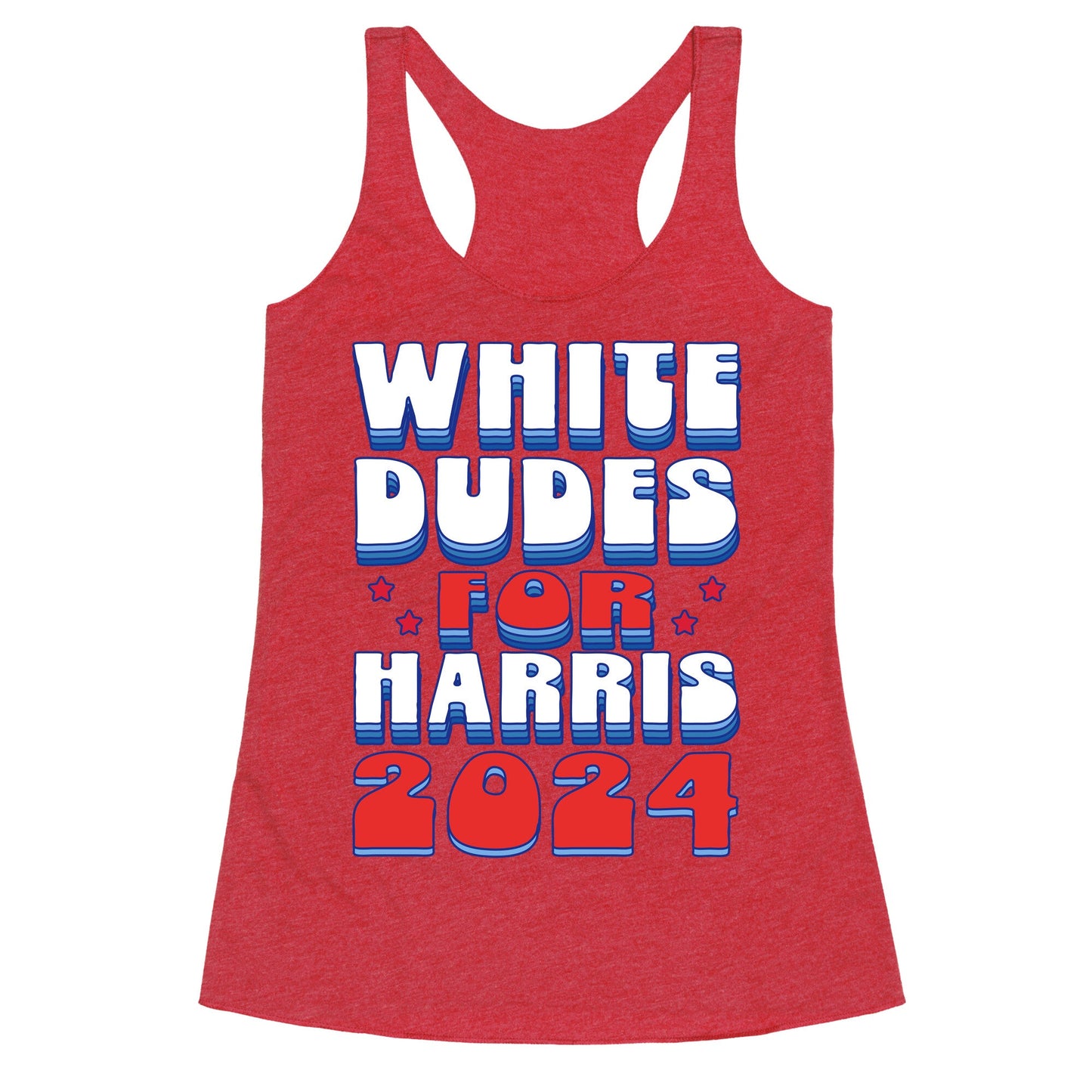 White Dudes for Harris Racerback Tank