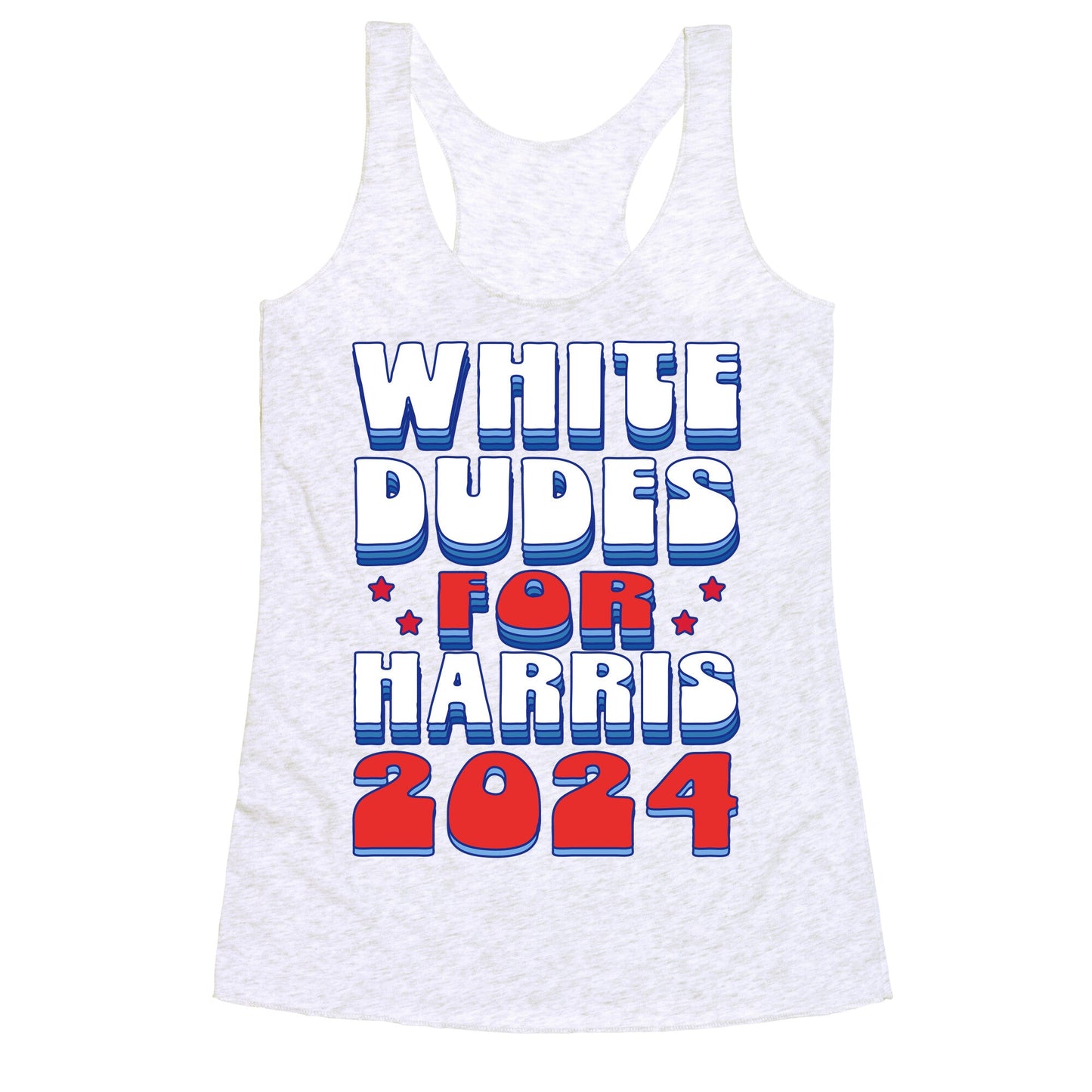 White Dudes for Harris Racerback Tank