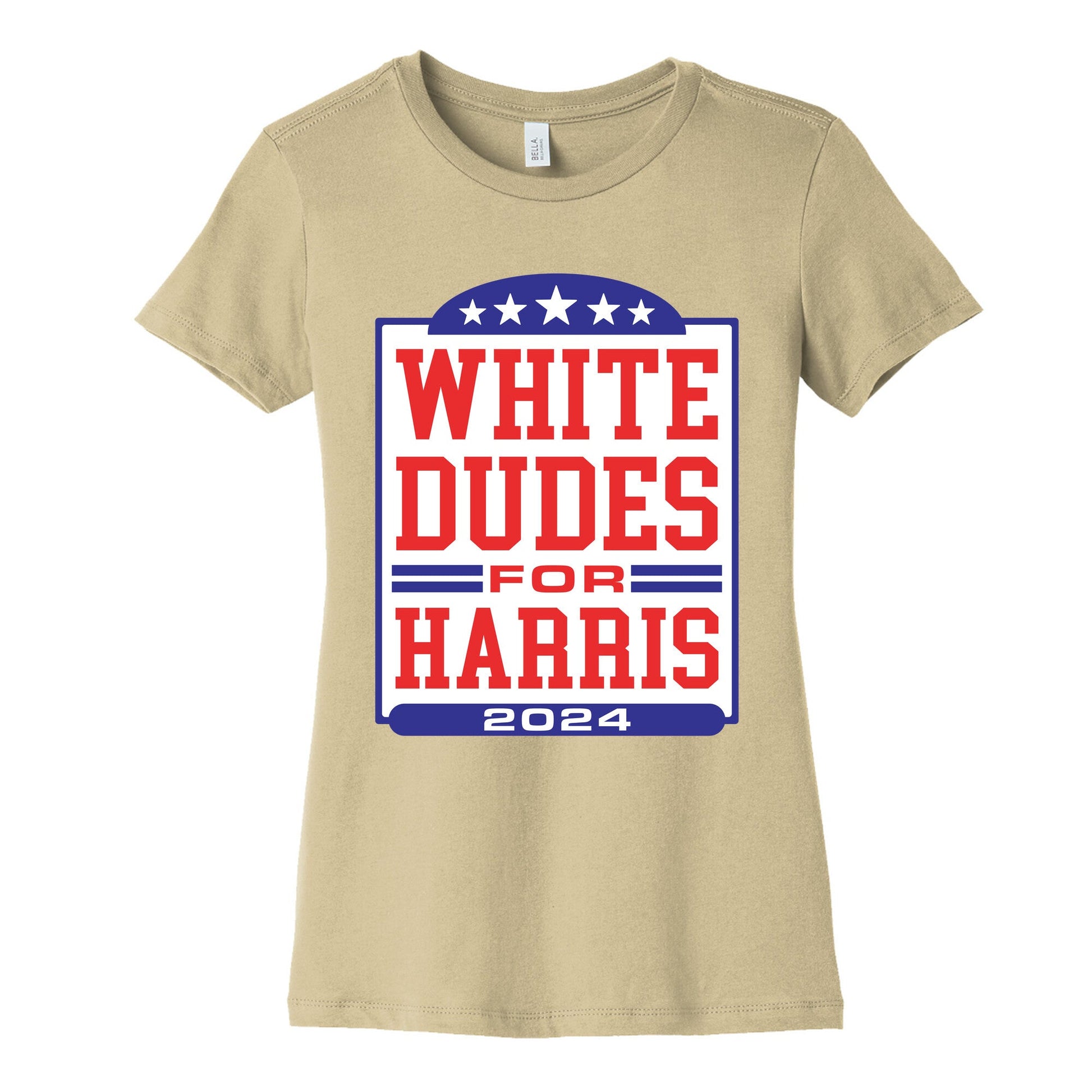 White Dudes for Harris 2024 Womens Cotton Tee