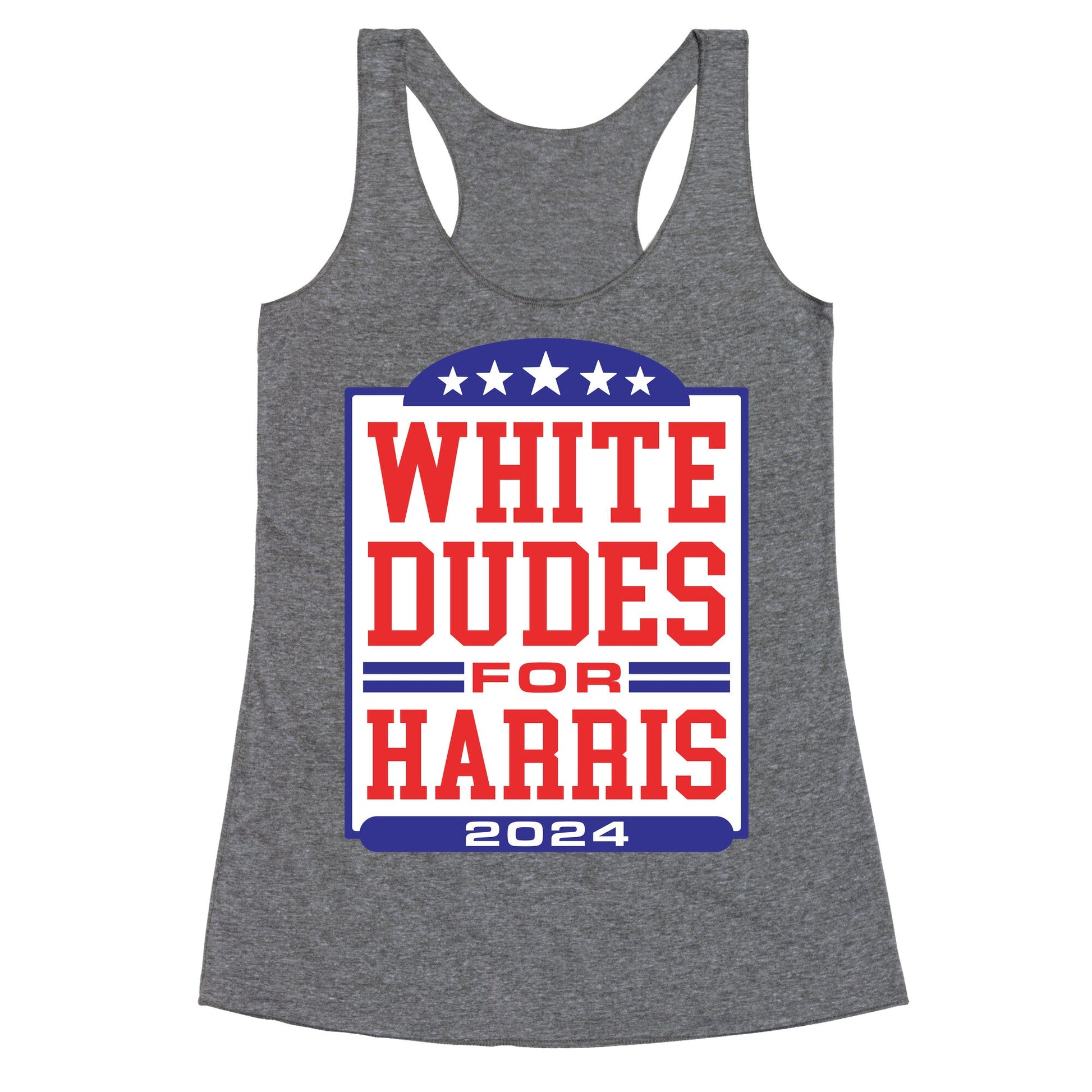 White Dudes for Harris 2024 Racerback Tank