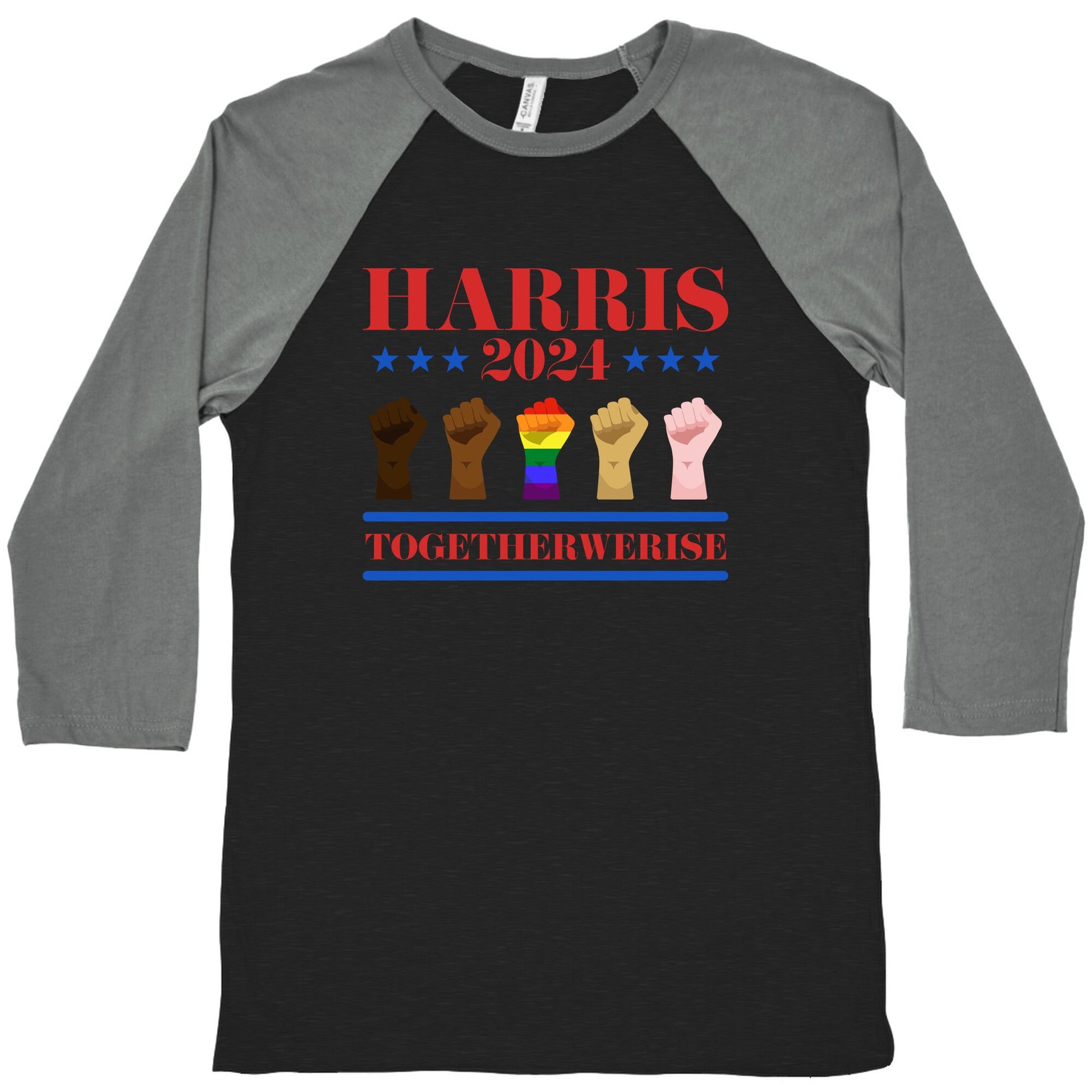 Together We Rise Harris 2024 Baseball Tee