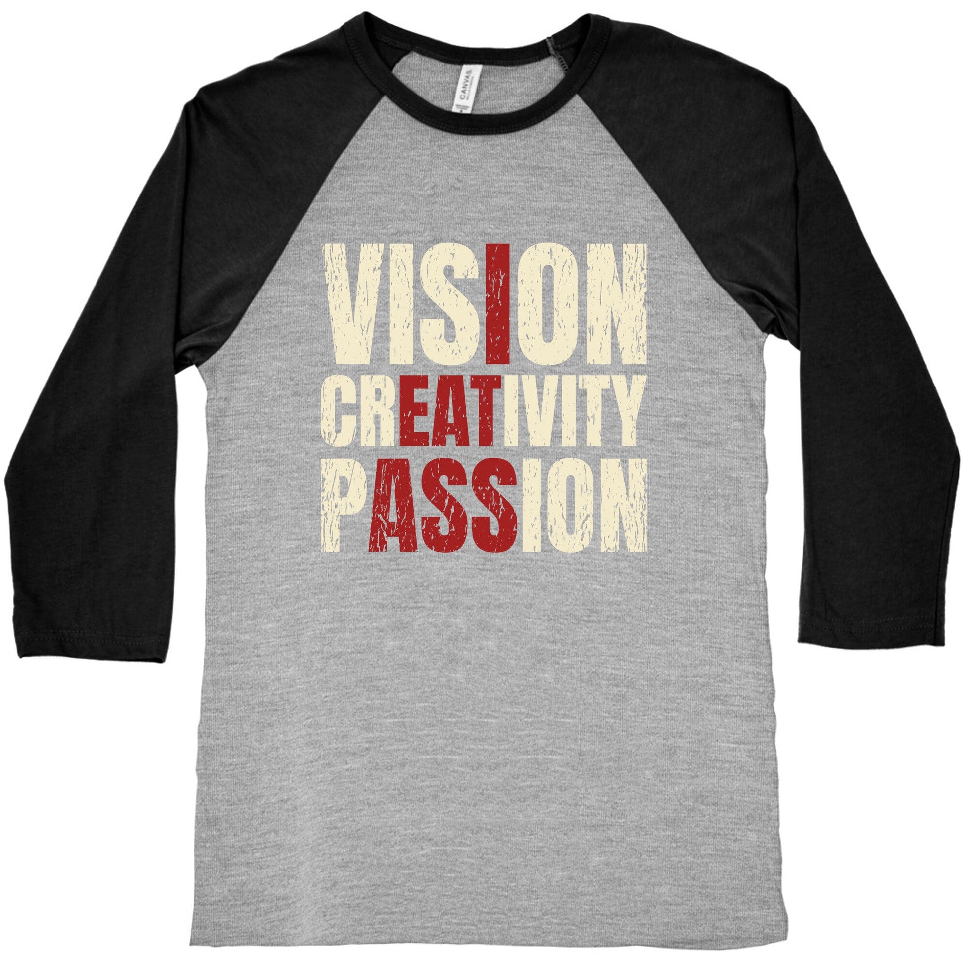 Vision Creativity Passion Baseball Tee