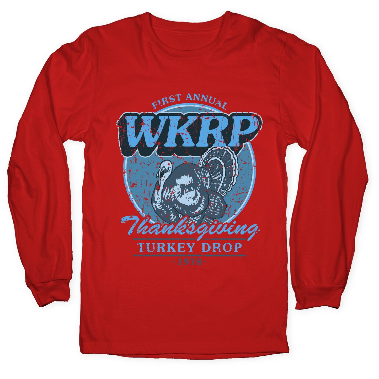 WKRP Turkey Drop Longsleeve Tee