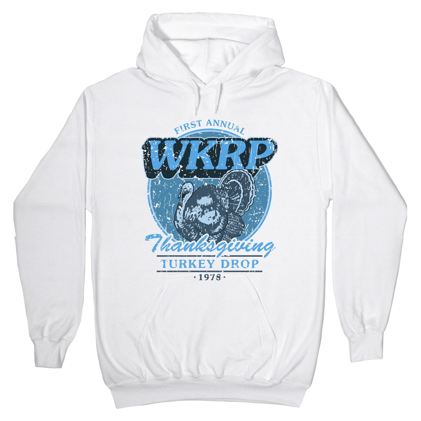 WKRP Turkey Drop Hoodie