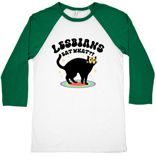 Lesbians Eat What Cat Baseball Tee