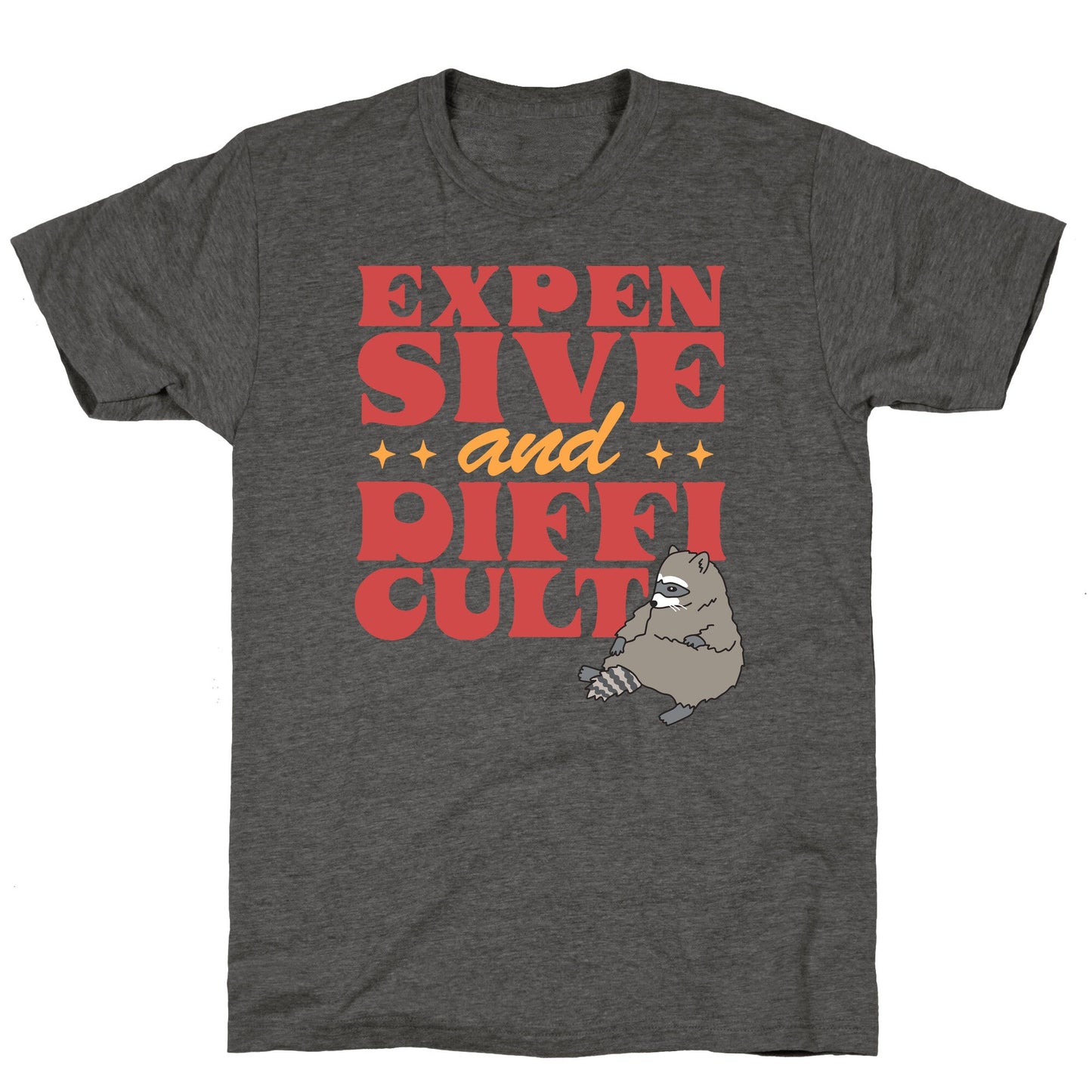Raccoon Expensive and Difficult Unisex Triblend Tee